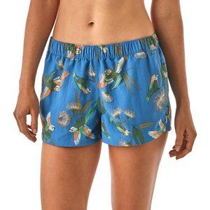 Patagonia Women's Barely Baggies Shorts Parrot Print Sz L